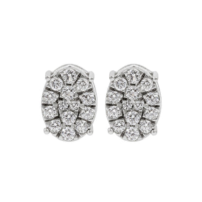 1 ct. T.W. Lab-Grown Diamond Round Stud Earrings in Sterling Silver or 14K Gold over Silver