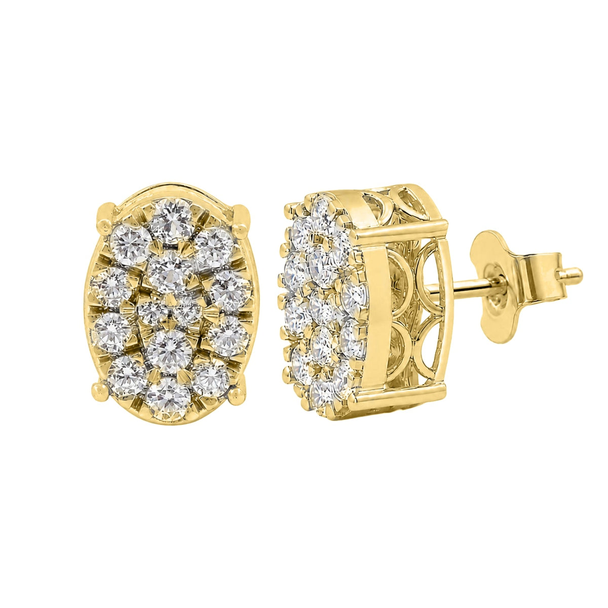 1 ct. T.W. Lab-Grown Diamond Round Stud Earrings in Sterling Silver or 14K Gold over Silver