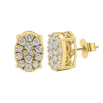 1 ct. T.W. Lab-Grown Diamond Round Stud Earrings in Sterling Silver or 14K Gold over Silver