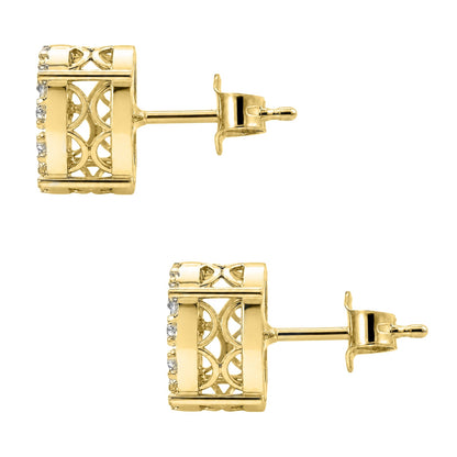 1 ct. T.W. Lab-Grown Diamond Round Stud Earrings in Sterling Silver or 14K Gold over Silver