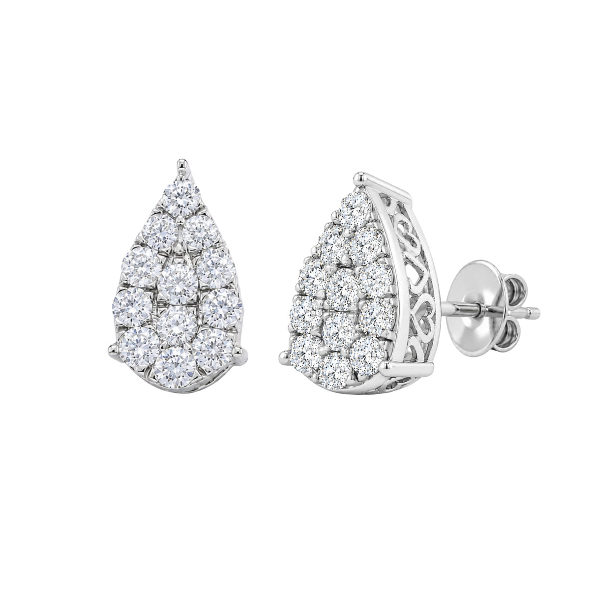 1 ct. T.W. Lab-Grown Diamond Round Stud Earrings in Sterling Silver or 14K Gold over Silver