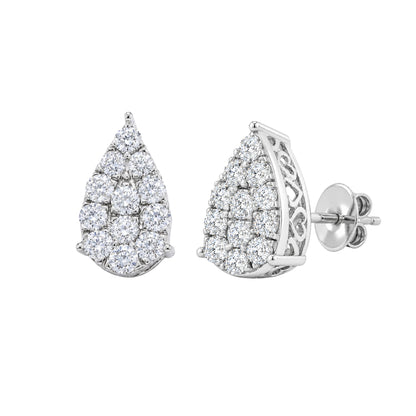 1 ct. T.W. Lab-Grown Diamond Round Stud Earrings in Sterling Silver or 14K Gold over Silver