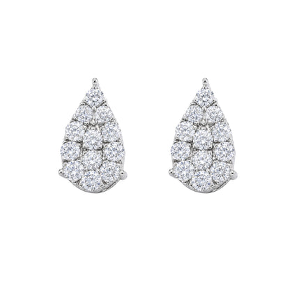 1 ct. T.W. Lab-Grown Diamond Round Stud Earrings in Sterling Silver or 14K Gold over Silver