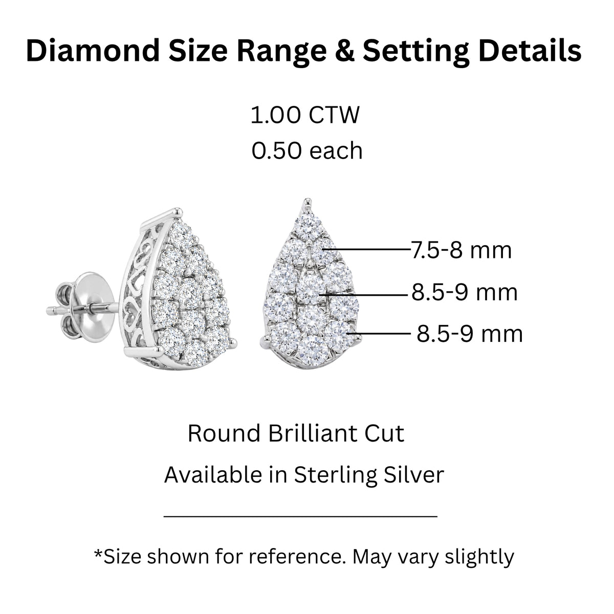 1 ct. T.W. Lab-Grown Diamond Round Stud Earrings in Sterling Silver or 14K Gold over Silver