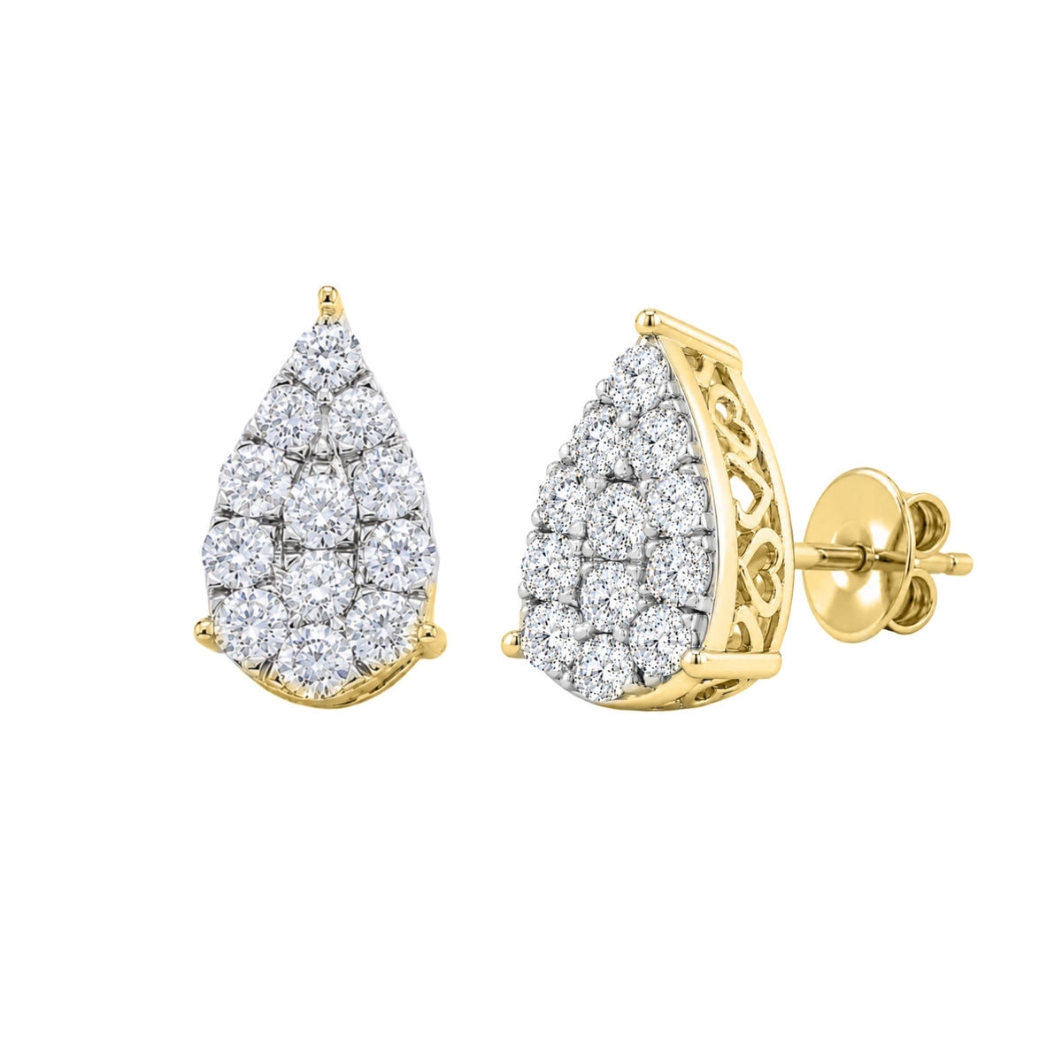 1 ct. T.W. Lab-Grown Diamond Round Stud Earrings in Sterling Silver or 14K Gold over Silver