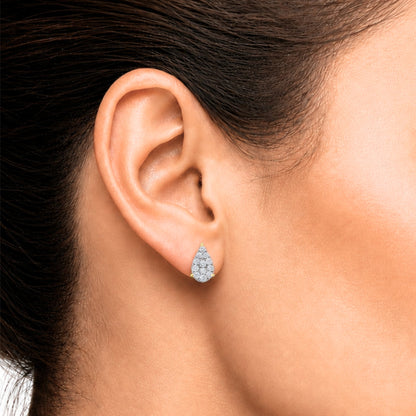 1 ct. T.W. Lab-Grown Diamond Round Stud Earrings in Sterling Silver or 14K Gold over Silver