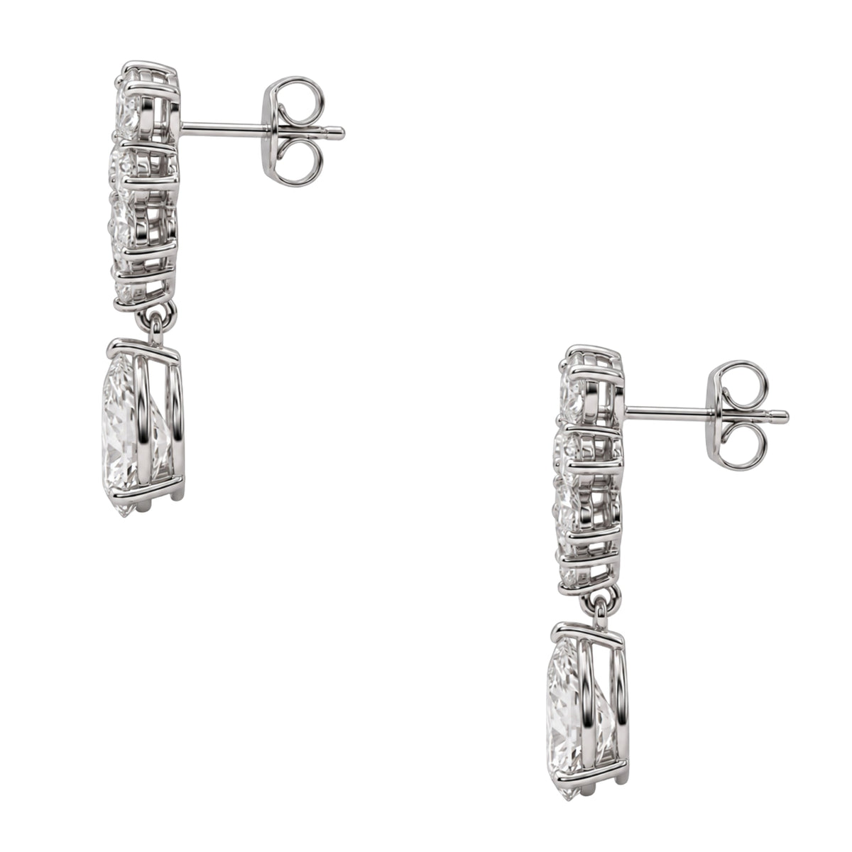 5 ct. T.W. Lab-Grown Diamond Pear-Marquise Drop Earrings in 14K White Gold or 14K Yellow Gold
