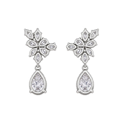 5 ct. T.W. Lab-Grown Diamond Pear-Marquise Drop Earrings in 14K White Gold or 14K Yellow Gold