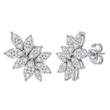 2 ct. T.W. Lab-Grown Diamond Marquise Stud Earrings in 14K White Gold or 14K Yellow Gold