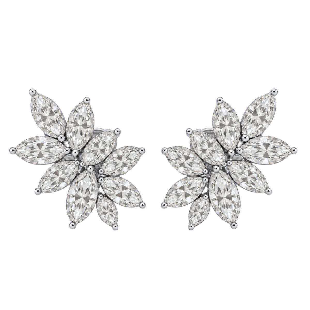 2 ct. T.W. Lab-Grown Diamond Marquise Stud Earrings in 14K White Gold or 14K Yellow Gold
