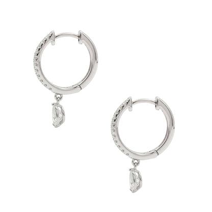 Lab-Grown Diamond Hoop Earrings in 14K White Gold or 14K Yellow Gold