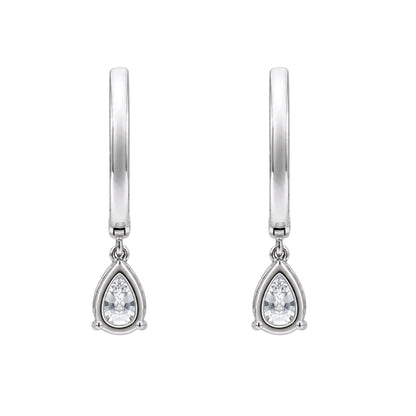 Lab-Grown Diamond Hoop Earrings in 14K White Gold or 14K Yellow Gold