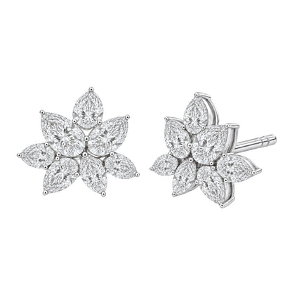 3 ct. T.W. Lab-Grown Diamond Pear-Marquise Stud Earrings in 14K White Gold or 14K Yellow Gold
