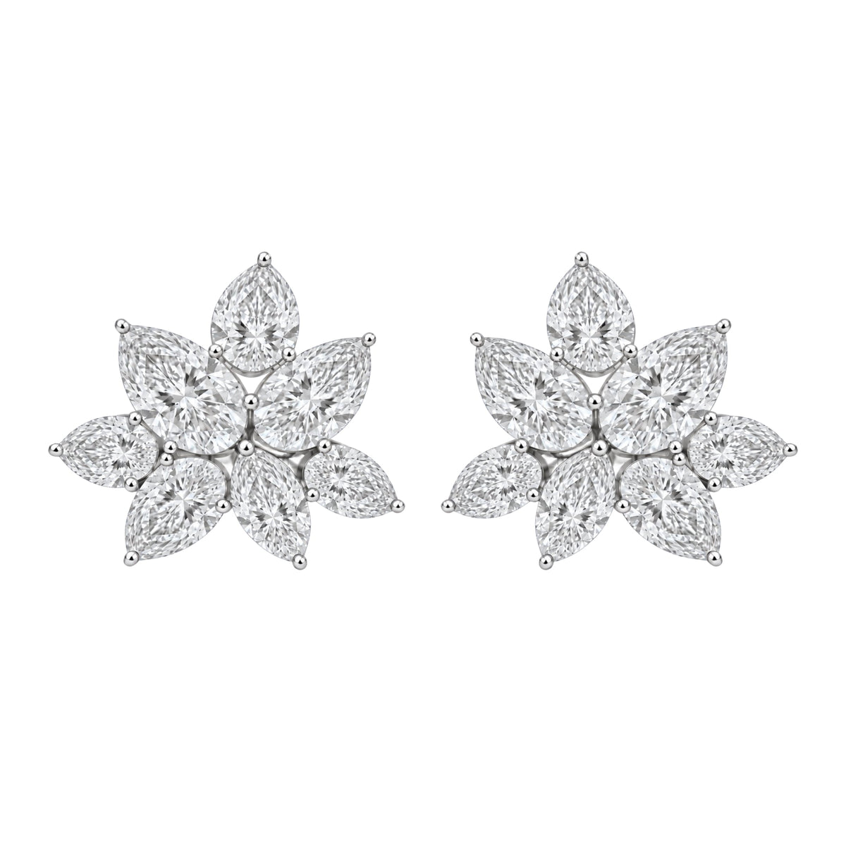 3 ct. T.W. Lab-Grown Diamond Pear-Marquise Stud Earrings in 14K White Gold or 14K Yellow Gold