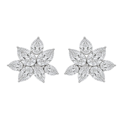 3 ct. T.W. Lab-Grown Diamond Pear-Marquise Stud Earrings in 14K White Gold or 14K Yellow Gold