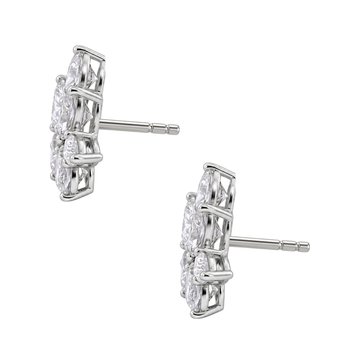 3 ct. T.W. Lab-Grown Diamond Pear-Marquise Stud Earrings in 14K White Gold or 14K Yellow Gold