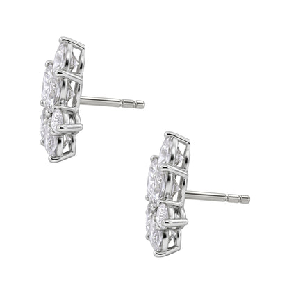 3 ct. T.W. Lab-Grown Diamond Pear-Marquise Stud Earrings in 14K White Gold or 14K Yellow Gold