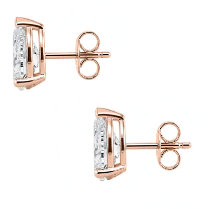 Lab-Grown Diamond Pear Solitaire Stud Earrings in 14K White Gold or 14K Yellow Gold