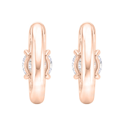 Lab-Grown Diamond Round Hoop Earrings in 14K White Gold or 14K Yellow Gold