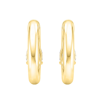 Lab-Grown Diamond Pear Hoop Earrings in 14K White Gold or 14K Yellow Gold