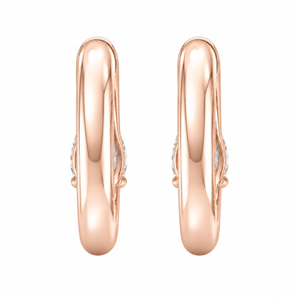 Lab-Grown Diamond Pear Hoop Earrings in 14K White Gold or 14K Yellow Gold