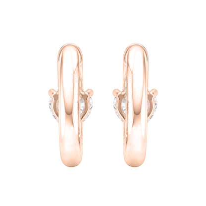 Lab-Grown Diamond Heart Hoop Earrings in 14K White Gold or 14K Yellow Gold