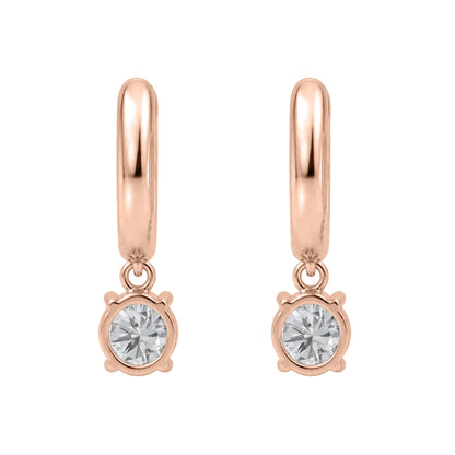 Lab-Grown Diamond Round Hoop Earrings in 14K White Gold or 14K Yellow Gold