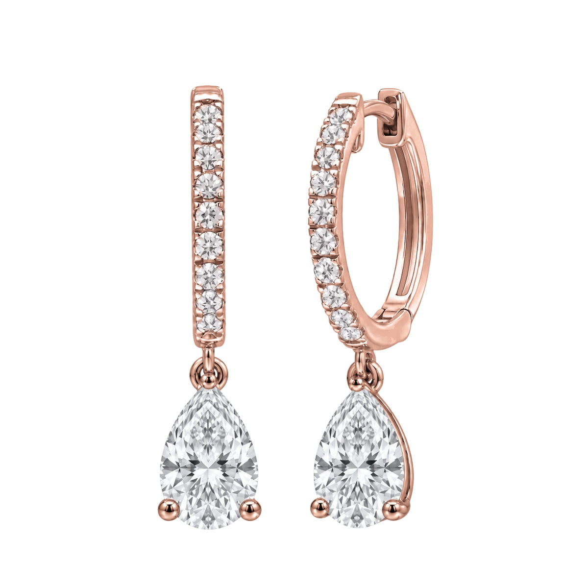 Lab-Grown Diamond Hoop Earrings in 14K White Gold or 14K Yellow Gold