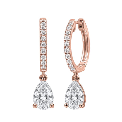 Lab-Grown Diamond Hoop Earrings in 14K White Gold or 14K Yellow Gold