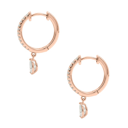 Lab-Grown Diamond Hoop Earrings in 14K White Gold or 14K Yellow Gold