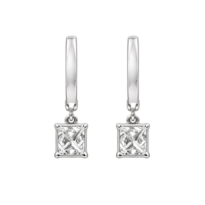 Lab-Grown Diamond Hoop Earrings in 14K White Gold or 14K Yellow Gold