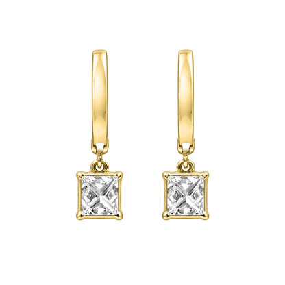 Lab-Grown Diamond Hoop Earrings in 14K White Gold or 14K Yellow Gold