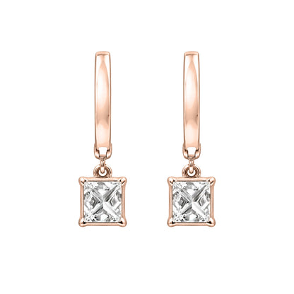 Lab-Grown Diamond Hoop Earrings in 14K White Gold or 14K Yellow Gold