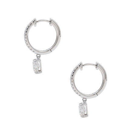 Lab-Grown Diamond Hoop Earrings in 14K White Gold or 14K Yellow Gold