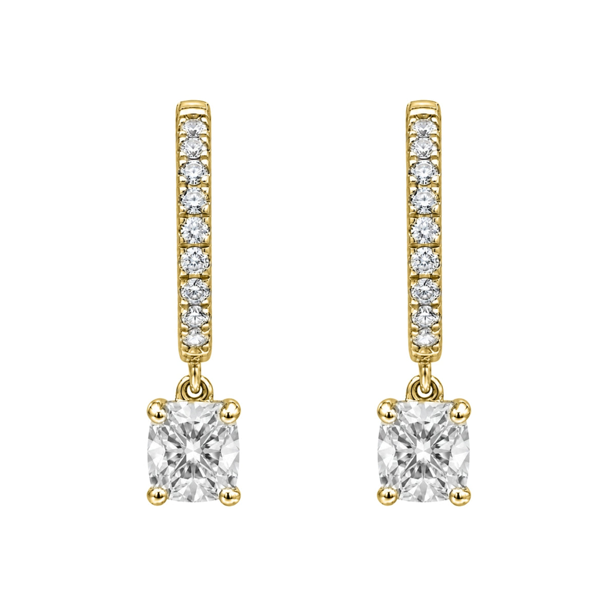 Lab-Grown Diamond Hoop Earrings in 14K White Gold or 14K Yellow Gold