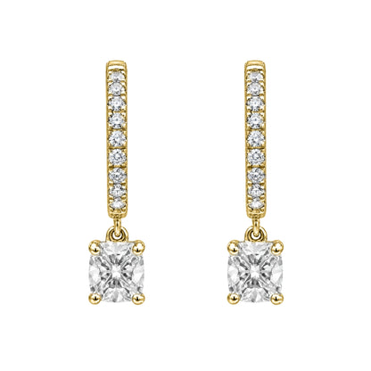 Lab-Grown Diamond Hoop Earrings in 14K White Gold or 14K Yellow Gold