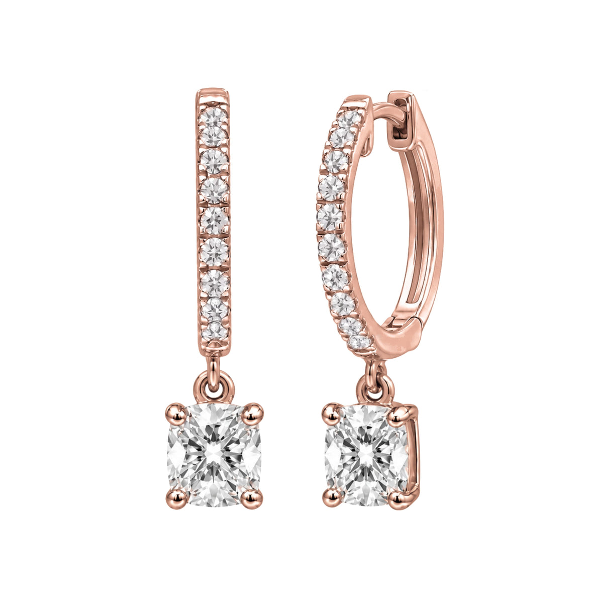 Lab-Grown Diamond Hoop Earrings in 14K White Gold or 14K Yellow Gold
