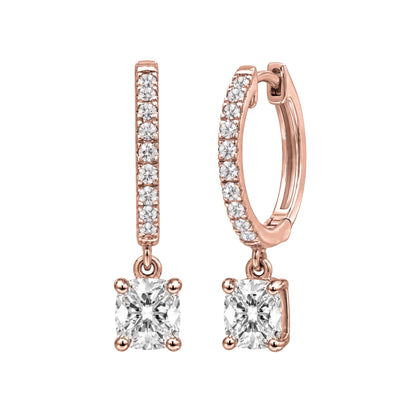 Lab-Grown Diamond Hoop Earrings in 14K White Gold or 14K Yellow Gold