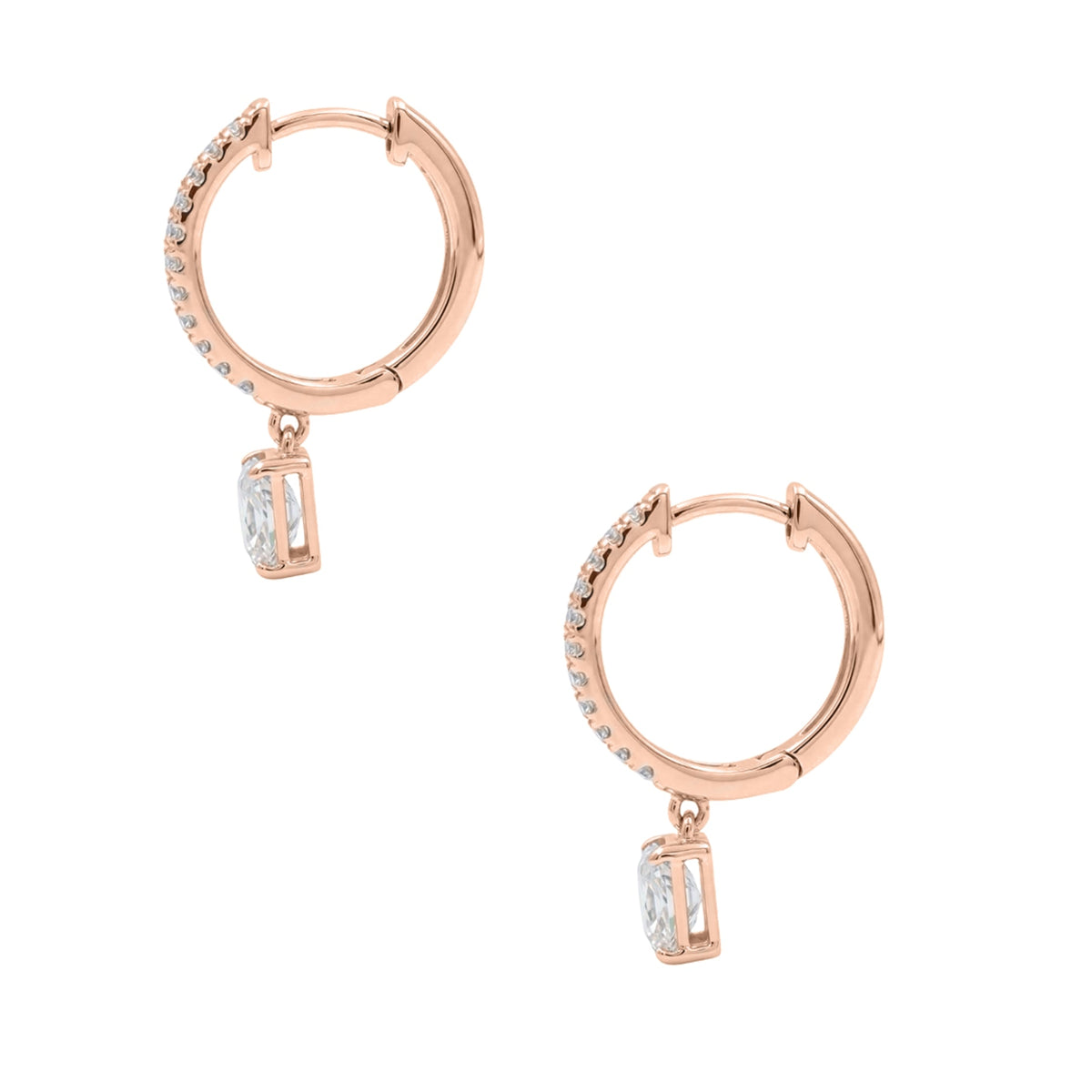 Lab-Grown Diamond Hoop Earrings in 14K White Gold or 14K Yellow Gold