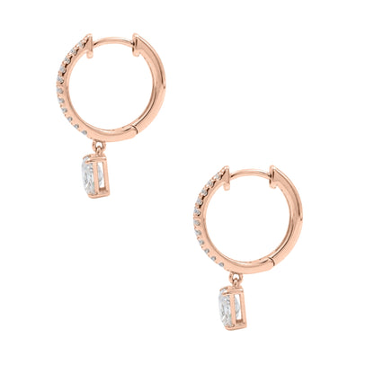 Lab-Grown Diamond Hoop Earrings in 14K White Gold or 14K Yellow Gold