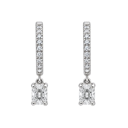 Lab-Grown Diamond Hoop Earrings in 14K White Gold or 14K Yellow Gold