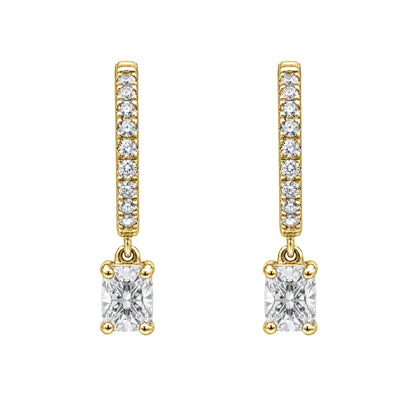 Lab-Grown Diamond Hoop Earrings in 14K White Gold or 14K Yellow Gold