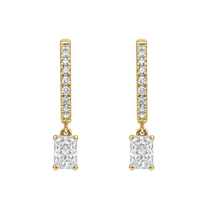 Lab-Grown Diamond Hoop Earrings in 14K White Gold or 14K Yellow Gold