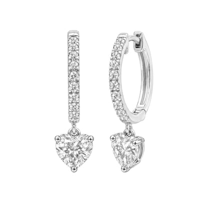 Lab-Grown Diamond Hoop Earrings in 14K White Gold or 14K Yellow Gold