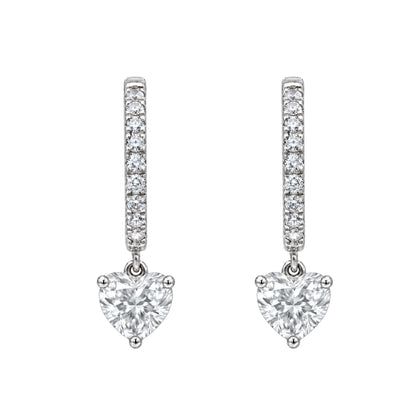Lab-Grown Diamond Hoop Earrings in 14K White Gold or 14K Yellow Gold