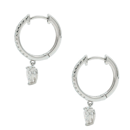 Lab-Grown Diamond Hoop Earrings in 14K White Gold or 14K Yellow Gold