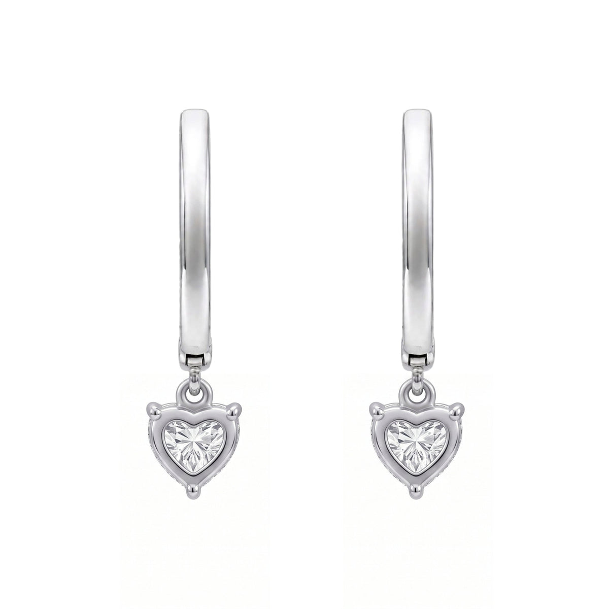 Lab-Grown Diamond Hoop Earrings in 14K White Gold or 14K Yellow Gold