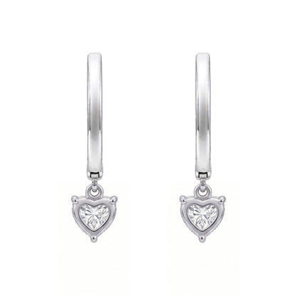 Lab-Grown Diamond Hoop Earrings in 14K White Gold or 14K Yellow Gold