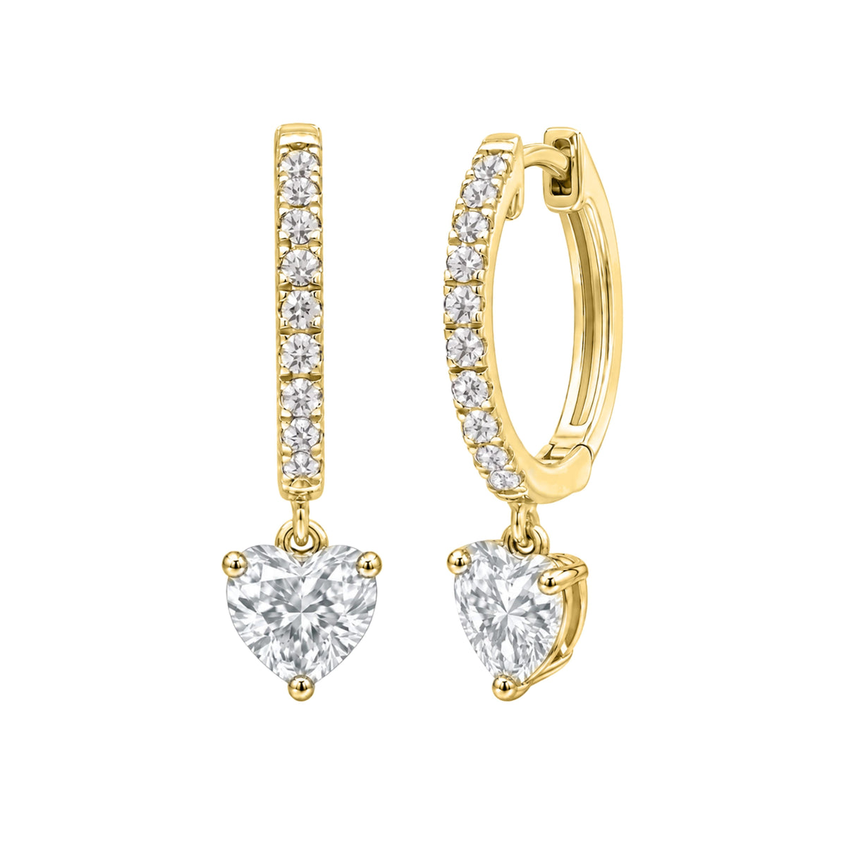 Lab-Grown Diamond Hoop Earrings in 14K White Gold or 14K Yellow Gold