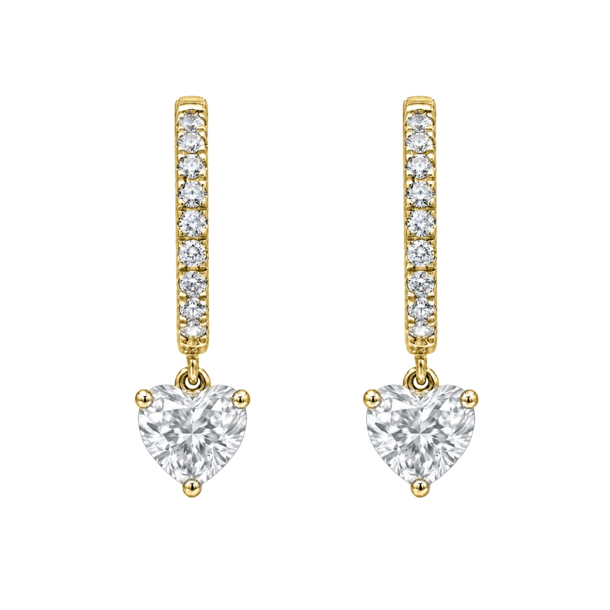 Lab-Grown Diamond Hoop Earrings in 14K White Gold or 14K Yellow Gold